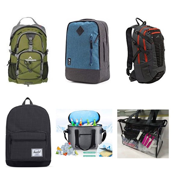 Backpacks, Coolers, Cosmetic bags